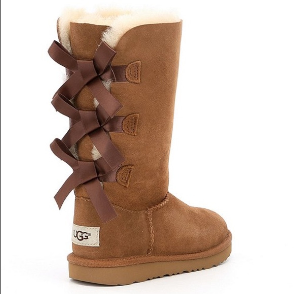 UGG bailey bow suede tall tan boots